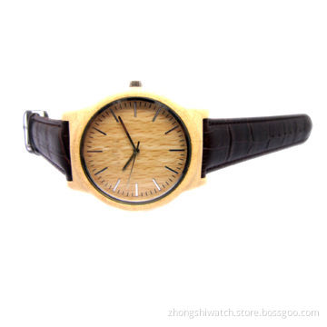 Healthy wooden watch, maple case, canvas band, casual style